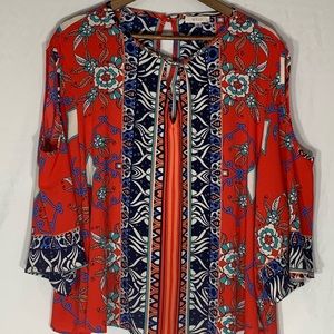 Halo Cutout Shoulder Blouse PLUS 3X